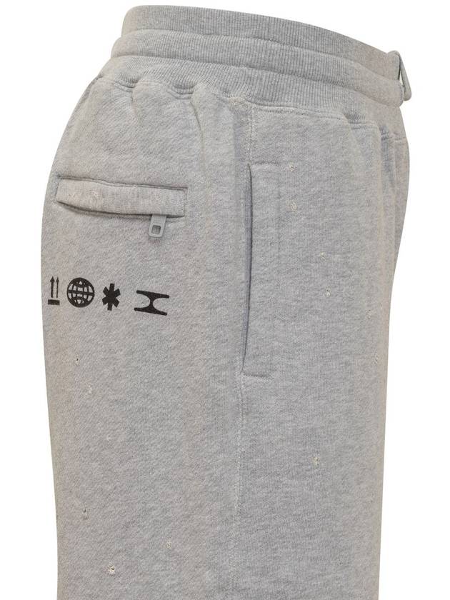 Small Logo Print Cotton Jersey Track Pants Grey - DOLCE&GABBANA - BALAAN 5