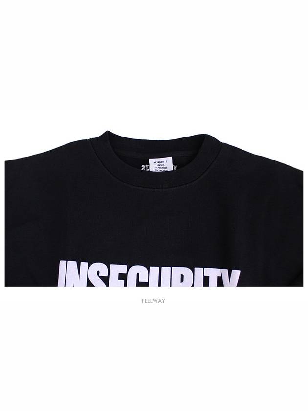 Insecurity Print Sweatshirt Black - VETEMENTS - BALAAN 7