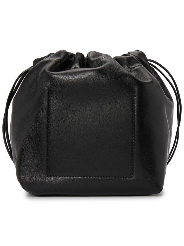 Drawstring Nappa Bucket Bag Black - JIL SANDER - BALAAN 5