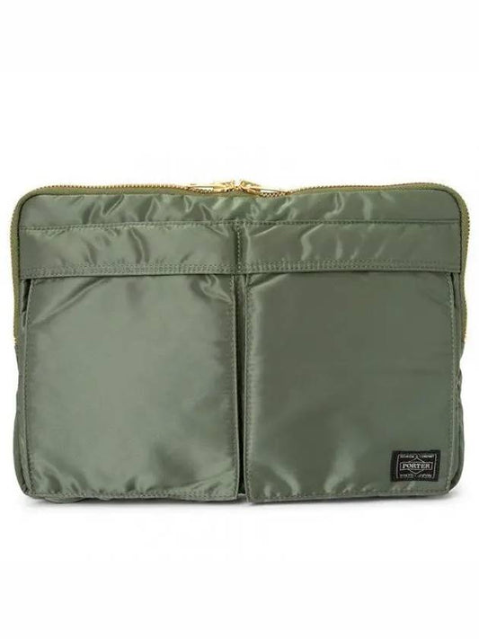 Tanker Logo Clutch Bag Sage Green - PORTER YOSHIDA - BALAAN 2