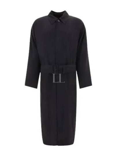 Belted Maxi Trench Coat Black - BALENCIAGA - BALAAN 2