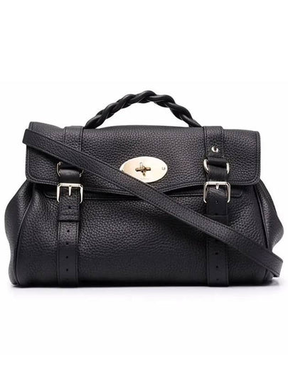 Alexa Medium Heavy Grain Tote Bag Black - MULBERRY - BALAAN 2