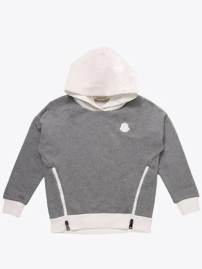 White Gray Kids Hooded Sweatshirt 8G73010 809B3 986 - MONCLER - BALAAN 2