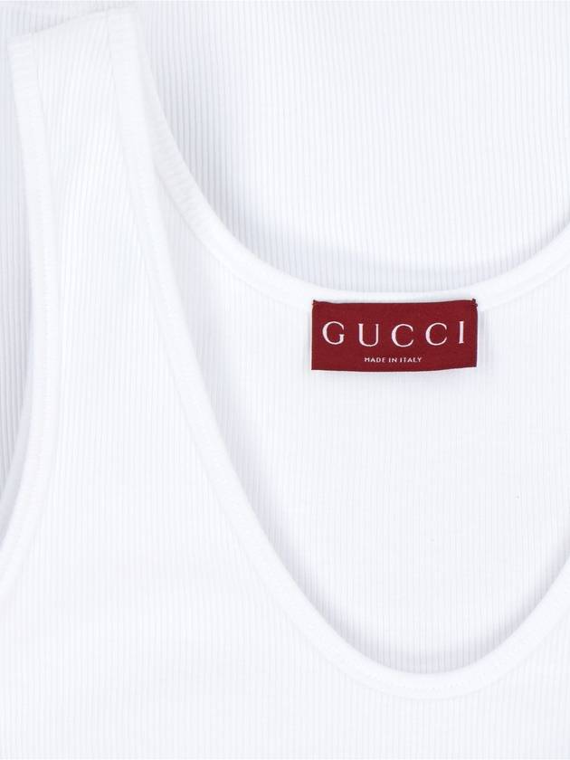 Logo Sleeveless White - GUCCI - BALAAN 4