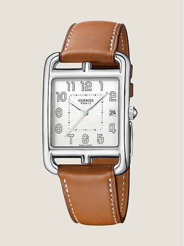 Men s Cape Cod Watch Swift Calfskin 41mm Natural Barenia 17cm 19 5cm Wrist W044344WW00 - HERMES - BALAAN 1