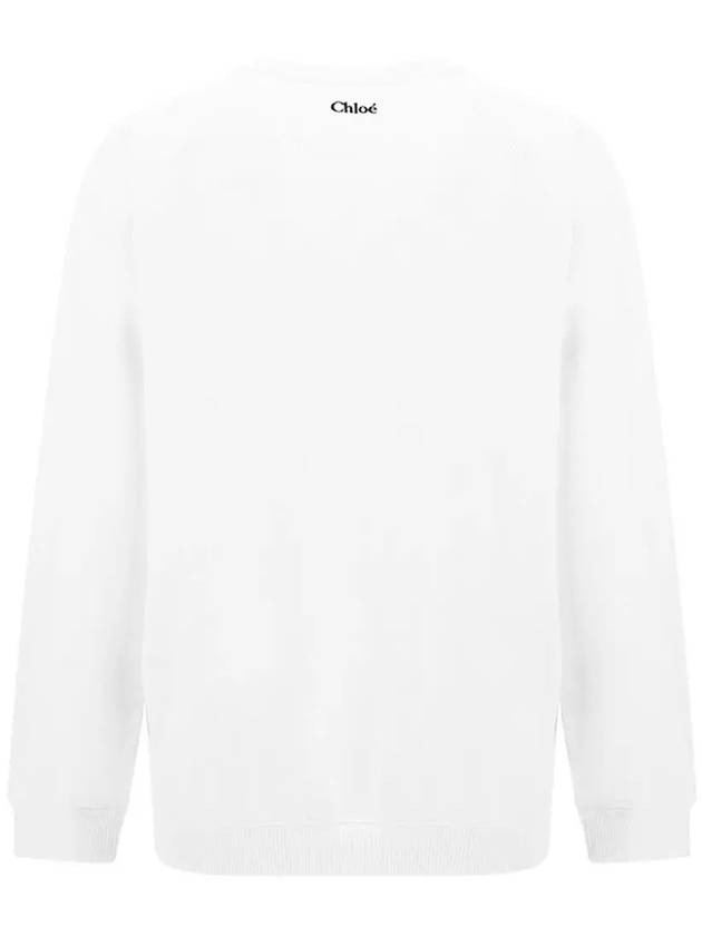 Embroidered Back Logo Sweatshirt White - CHLOE - BALAAN 4