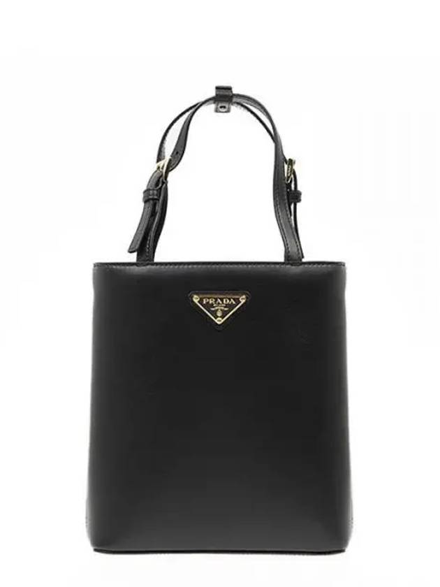 Triangle Logo Tote Bag Black - PRADA - BALAAN 2