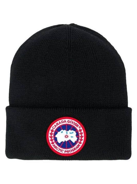 Logo Patch Beanie Black 6936 M61 - CANADA GOOSE - BALAAN 2