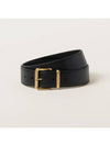 Leather Belt Black - MIU MIU - BALAAN.