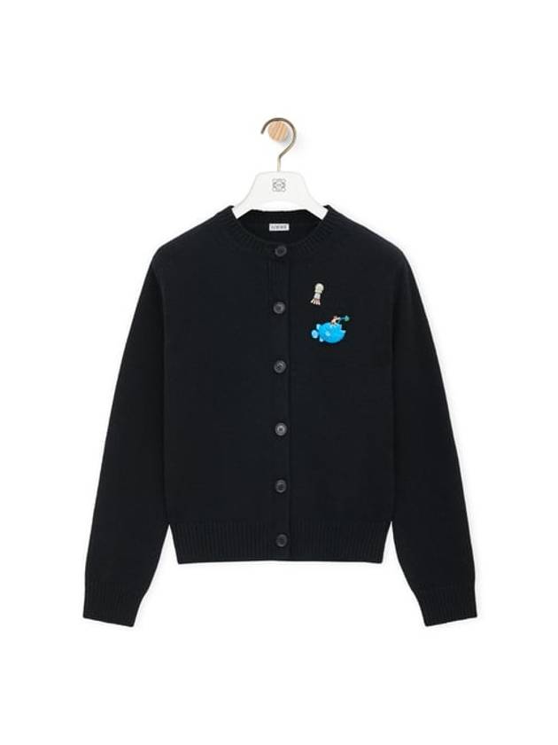 Wool Cardigan Black - LOEWE - BALAAN 1