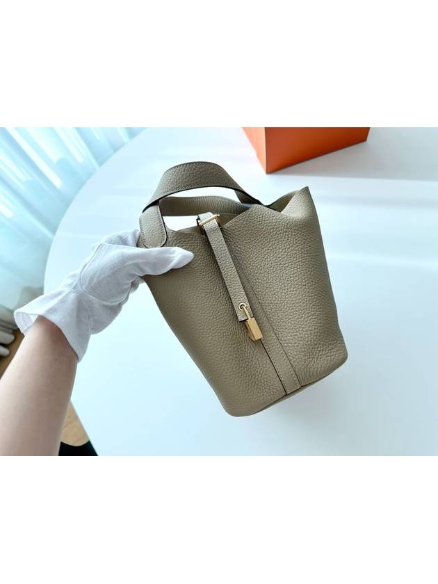 Picotin Lock 18 Tote Bag Brown - HERMES - BALAAN 8