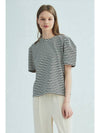 Stripe Puff Short Sleeve T-shirt Black - OPENING SUNSHINE - BALAAN 2