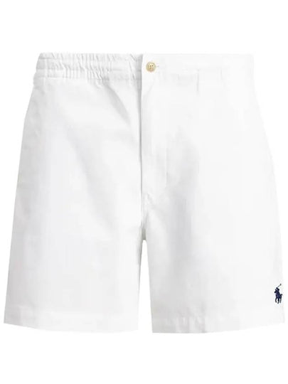 Men's Embroidered Pony Prepster Shorts White - POLO RALPH LAUREN - BALAAN 2