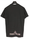 Men's Camo Big Logo Print Short Sleeve T-Shirt Black - STONE ISLAND - BALAAN 3