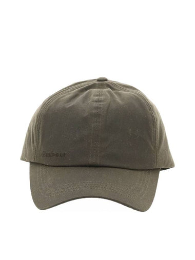 Embroidered Logo Wax Sports Ball Cap Olive - BARBOUR - BALAAN 1