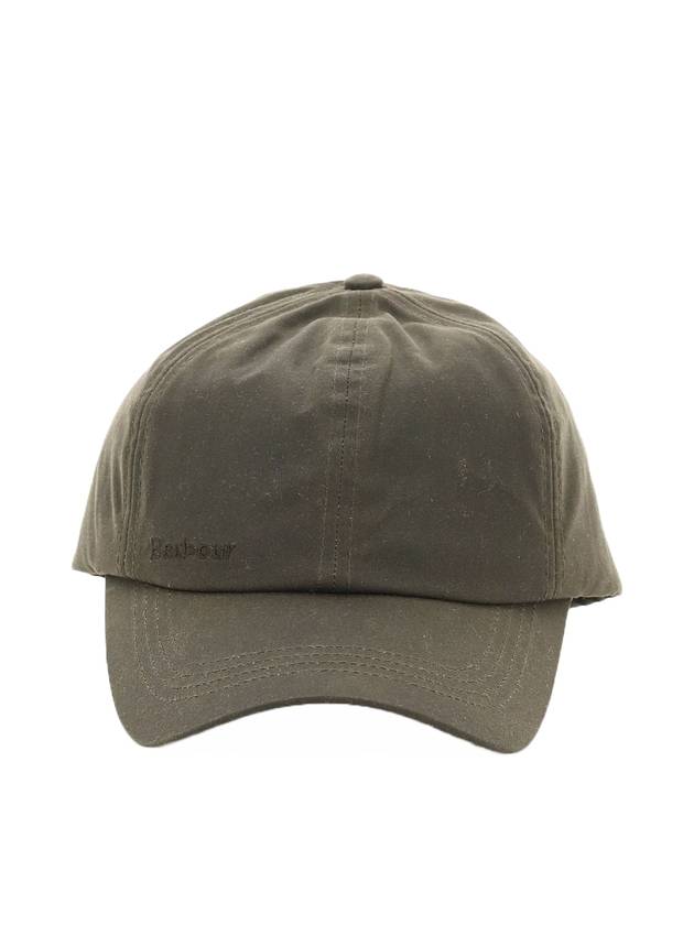 Embroidered Logo Wax Sports Ball Cap Olive - BARBOUR - BALAAN 1