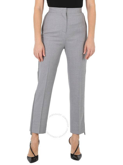 Women's Tailored Wool Straight Pants Gray - BURBERRY - BALAAN 2