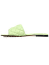 Padded Quilted Slippers Green - BOTTEGA VENETA - BALAAN 3