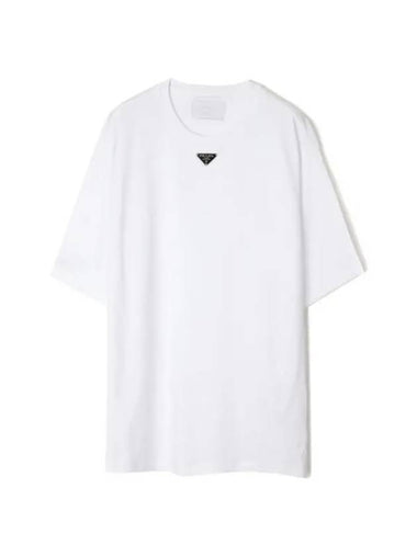 Cotton Short Sleeve T-Shirt White - PRADA - BALAAN 1