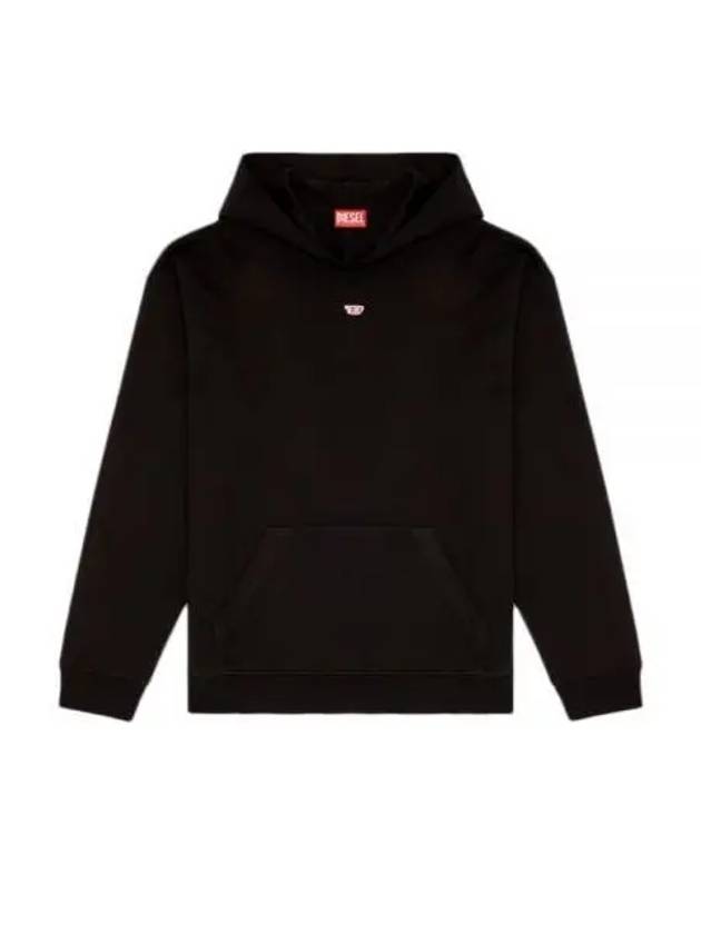 D Logo Patch Hoodie Black - DIESEL - BALAAN 2