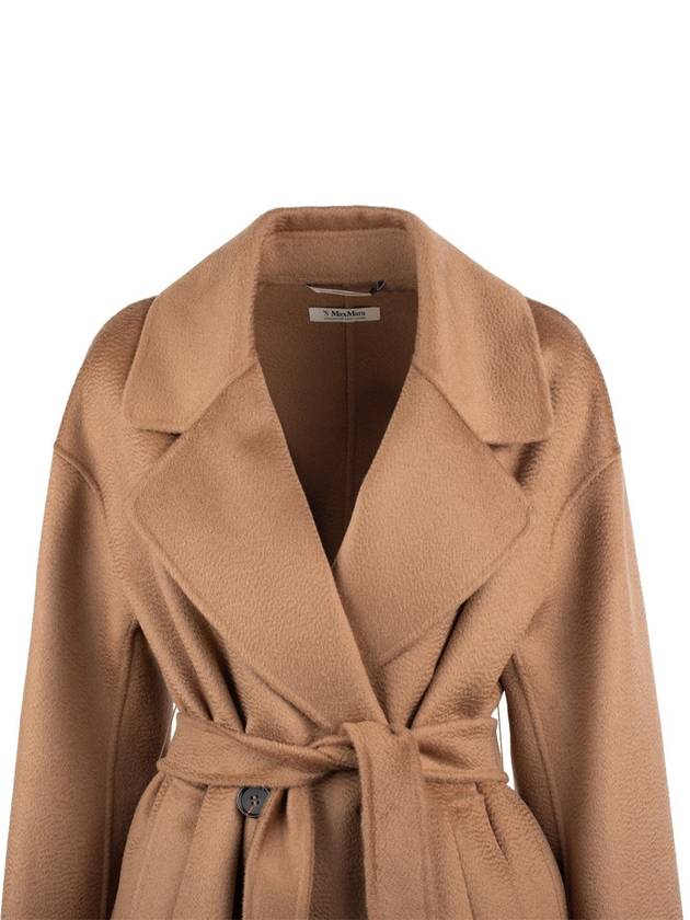 Max Mara Camel Double-Breasted Wool And Cashmere Coat - MAX MARA - BALAAN 3