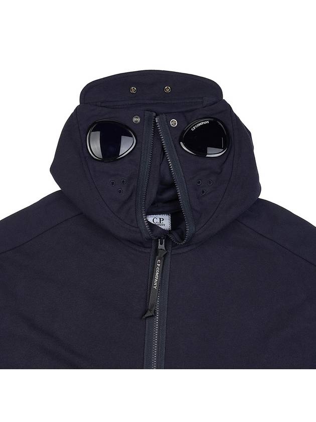 Goggles Diagonal Raised Fleece Hooded Jacket Navy - CP COMPANY - BALAAN 4