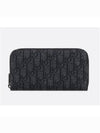 Oblique Jacquard Zipper Long Wallet Black - DIOR - BALAAN 2