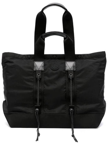 Tech Ripstop Texture Tote Bag Black - MONCLER - BALAAN 1