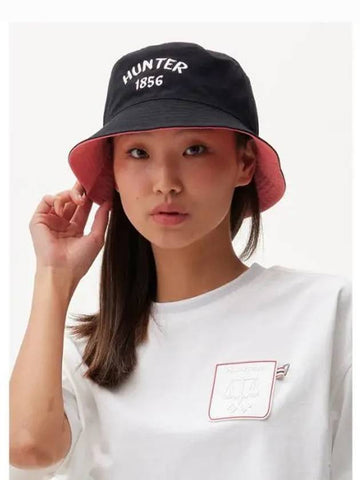 UNISEX Embroidery 1856 Bucket Hat Black Ivory HAU0004CHZBLK - HUNTER - BALAAN 1