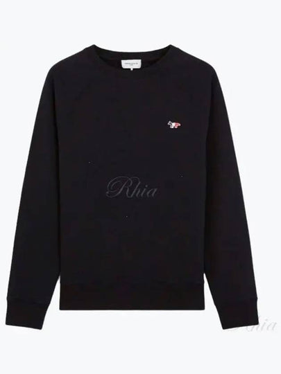 Tricolor Fox Patch Sweatshirt Black - MAISON KITSUNE - BALAAN 2