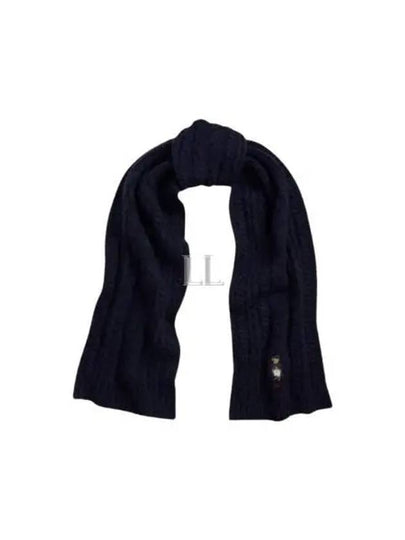 Bear Wool Scarf Navy - POLO RALPH LAUREN - BALAAN 2