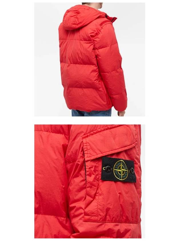 Men's Wappen Patch Crinkle Wraps Padding Red - STONE ISLAND - BALAAN 6