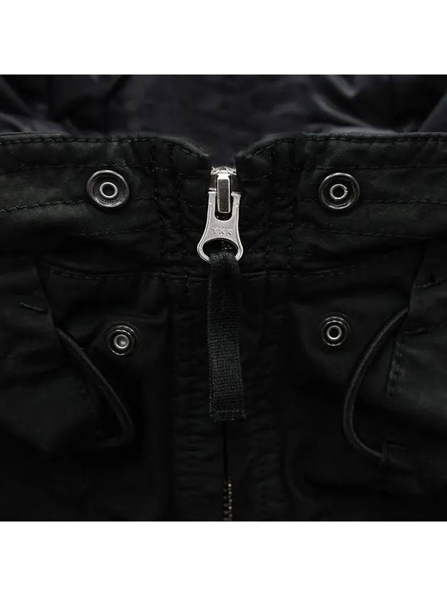 Logo David TC Down Hooded Jacket Black - STONE ISLAND - BALAAN 3