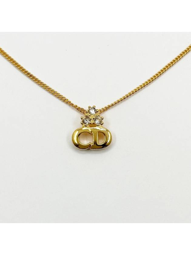 Triple Gem CD Gold Necklace 2JDIA1362 - DIOR - BALAAN 2