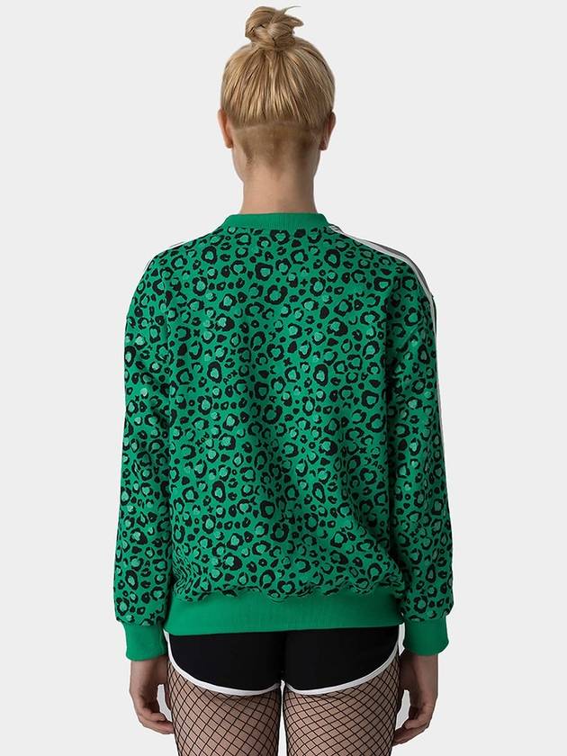 Leopard Reflective Tape Sweatshirt Green - AOX - BALAAN 3