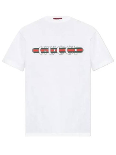 Cotton Print Short Sleeve T-Shirt White - GUCCI - BALAAN 2