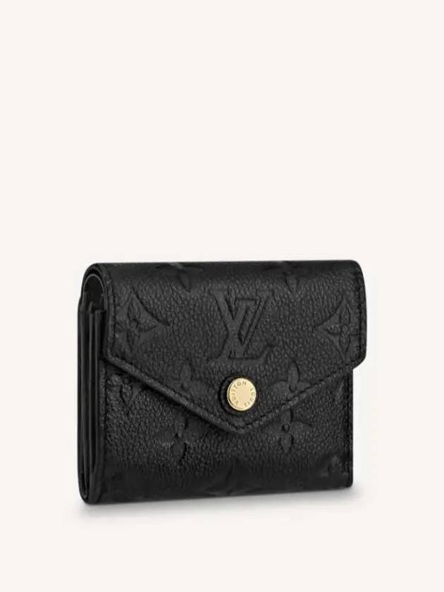 Monogram Empreinte Zoé Tri Fold Half Wallet Black - LOUIS VUITTON - BALAAN.