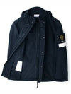 Logo Patch Hooded Jacket Navy - STONE ISLAND - BALAAN 8