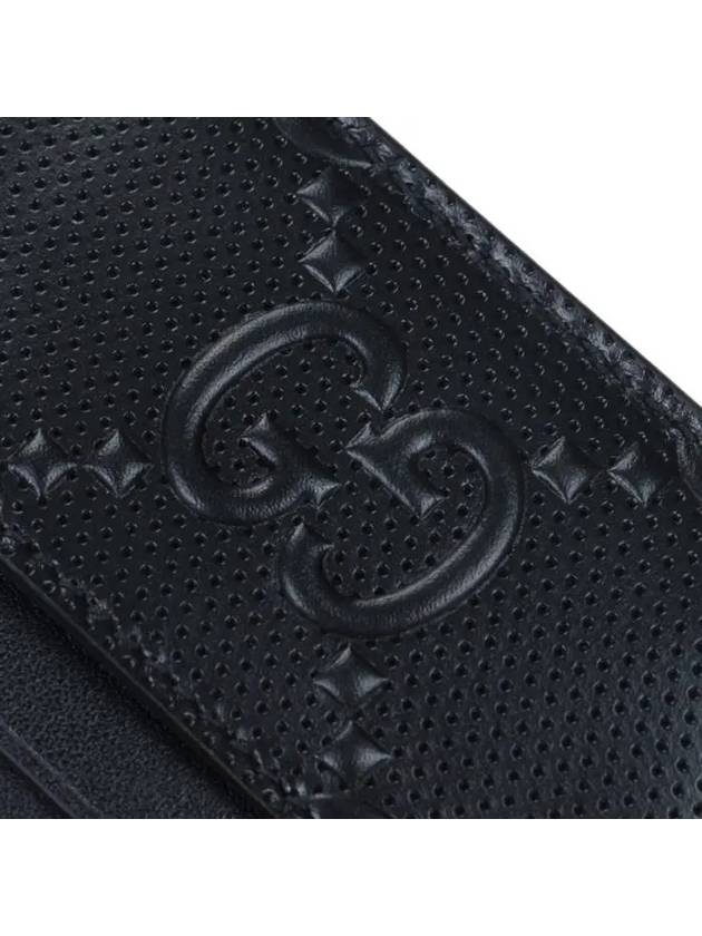 GG Embossed Two-Stage Card Wallet Black - GUCCI - BALAAN 9