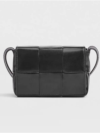 Cassette Small Leather Cross Bag Black - BOTTEGA VENETA - BALAAN 2