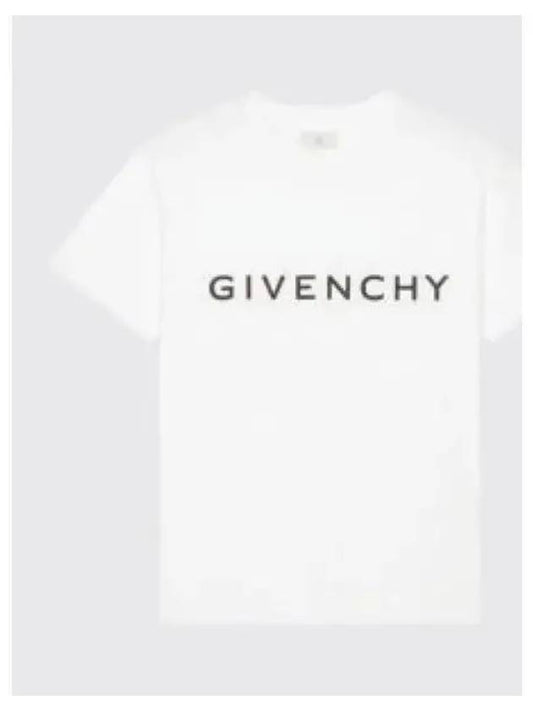 Logo Oversized Fit Cotton Short Sleeve T-Shirt White - GIVENCHY - BALAAN 2