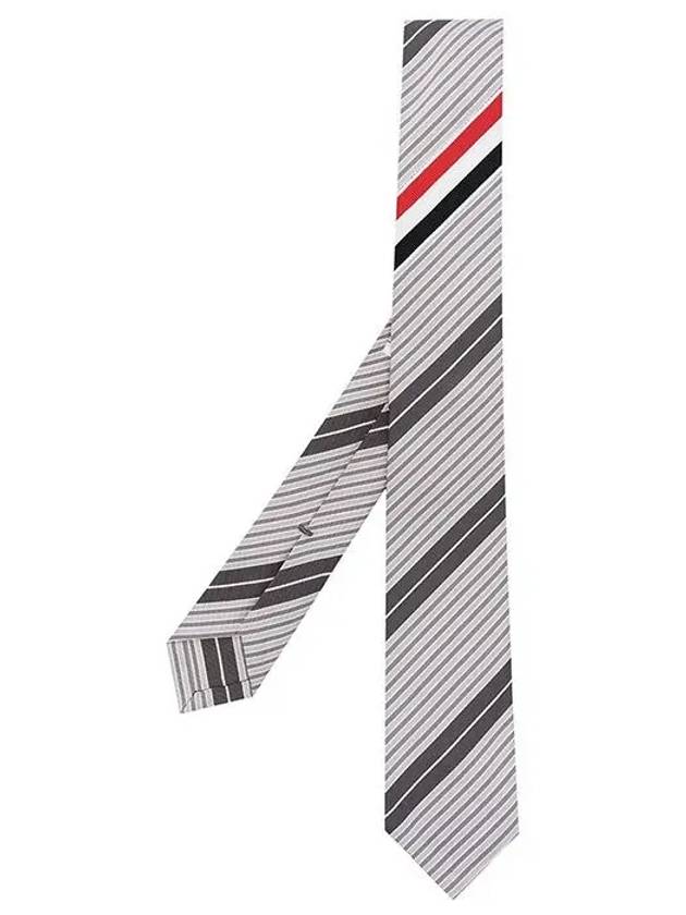 Oblique striped pattern stitch tie - THOM BROWNE - BALAAN 1