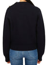 Knot Button Wool Knit Top Abyss - BOTTEGA VENETA - BALAAN 5