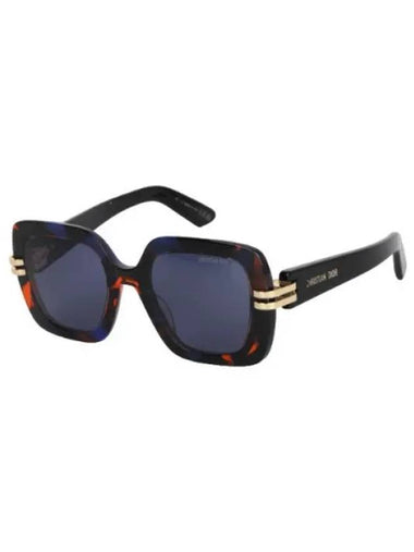 Black Orange Blue Square Sunglasses - DIOR - BALAAN 1