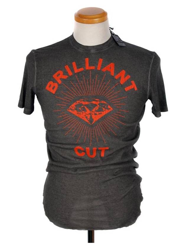 Rib Short Sleeve T-Shirt Grey - DSQUARED2 - BALAAN 3