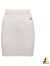 Bea Logo Knit Mini H-Line Skirt Cream - VIVIENNE WESTWOOD - BALAAN 2