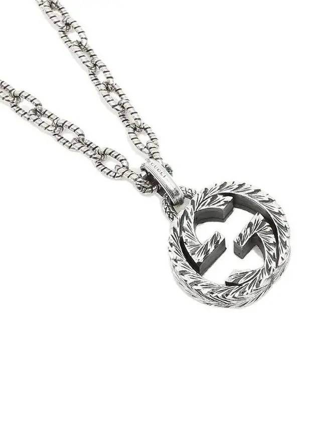 Women's Interlocking G Pendant Necklace Silver - GUCCI - BALAAN 4