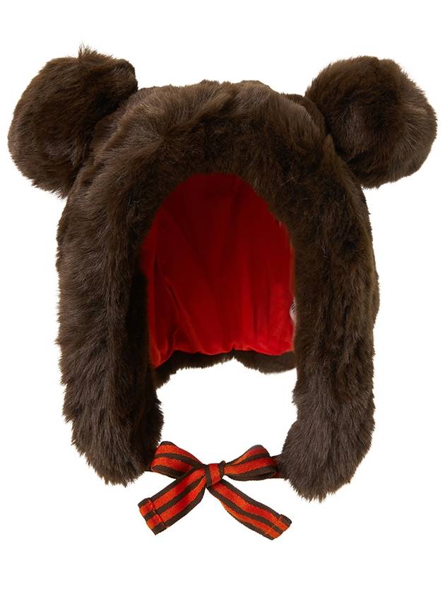 Kids fur hat 2476510816 BROWN - MINI RODINI - BALAAN 2