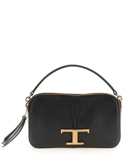 T Timeless Leather Cross Bag Black - TOD'S - BALAAN 2