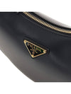 Arque Leather Shoulder Bag Black - PRADA - BALAAN 6